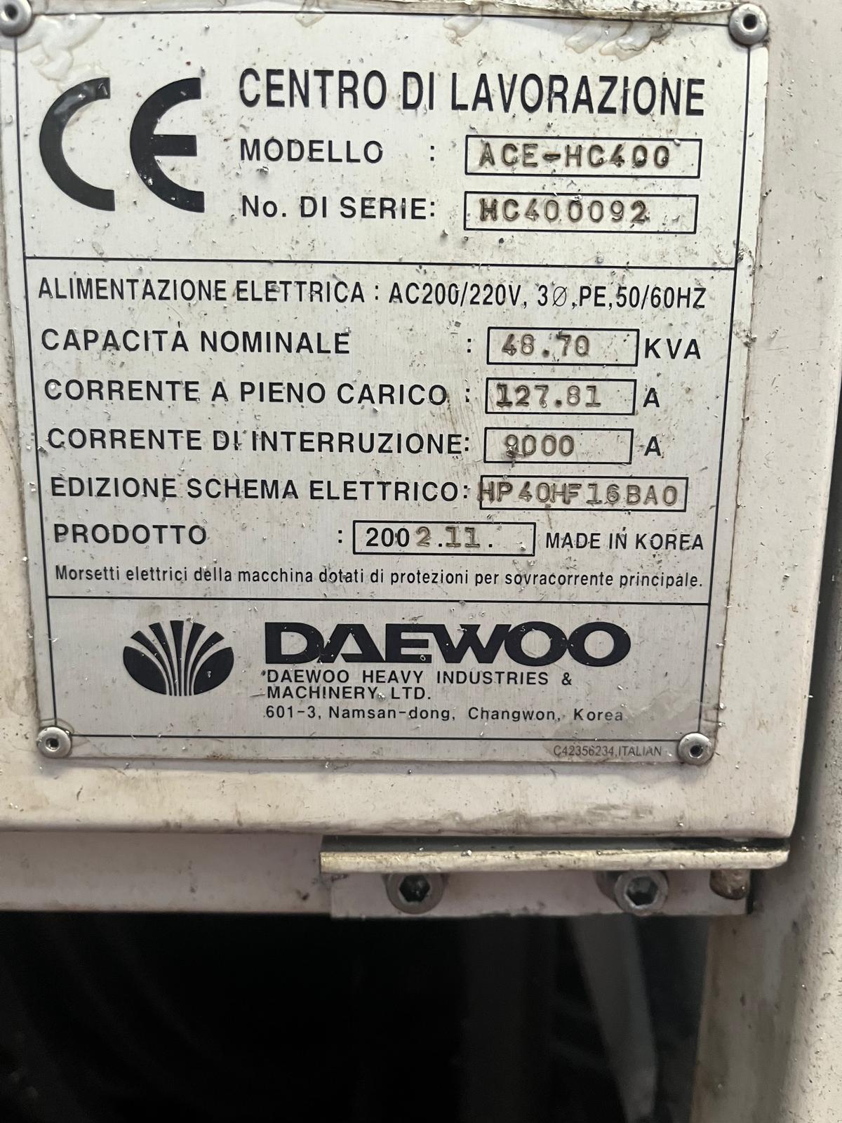 Centro di lavoro orizzontale DAEWOO ACE-H400