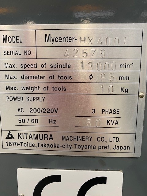 Centro di lavoro orizzontale KITAMURA HX400i