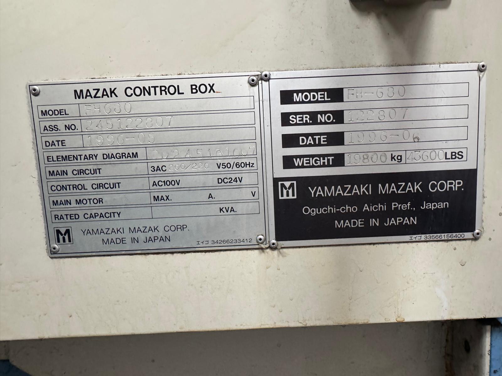 Centro di lavoro orizzontale MAZAK FH-680