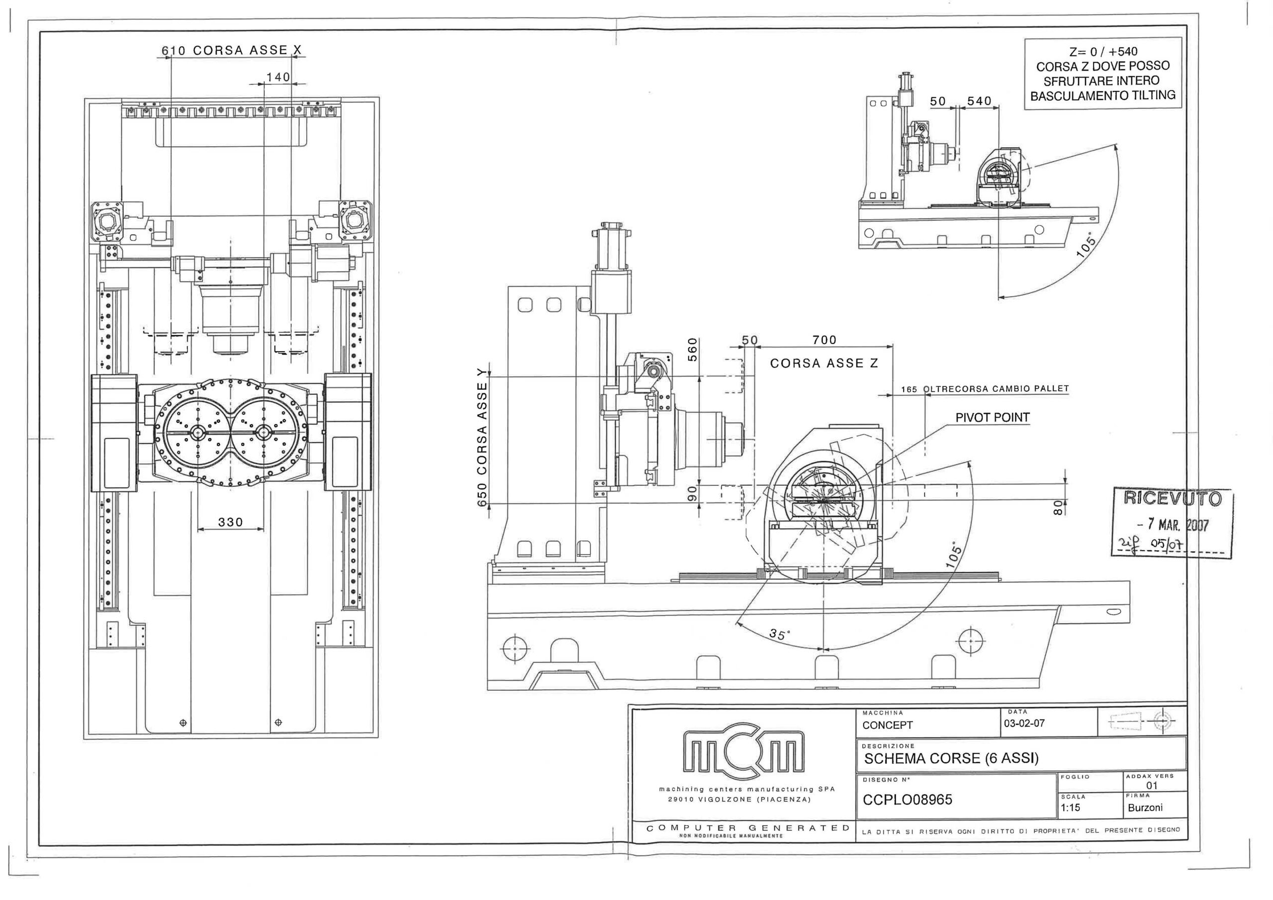 Centro di lavoro orizzontale MCM CONCEPT