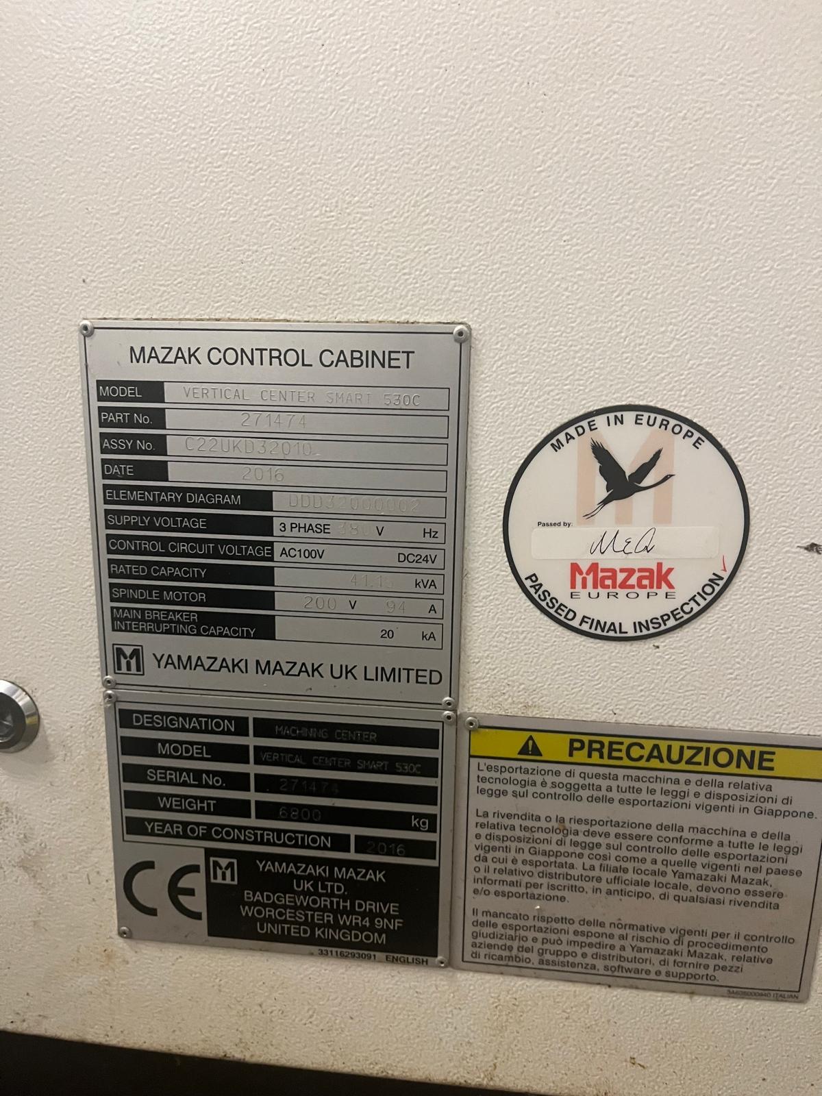 Centro di lavoro verticale MAZAK SMART 530C