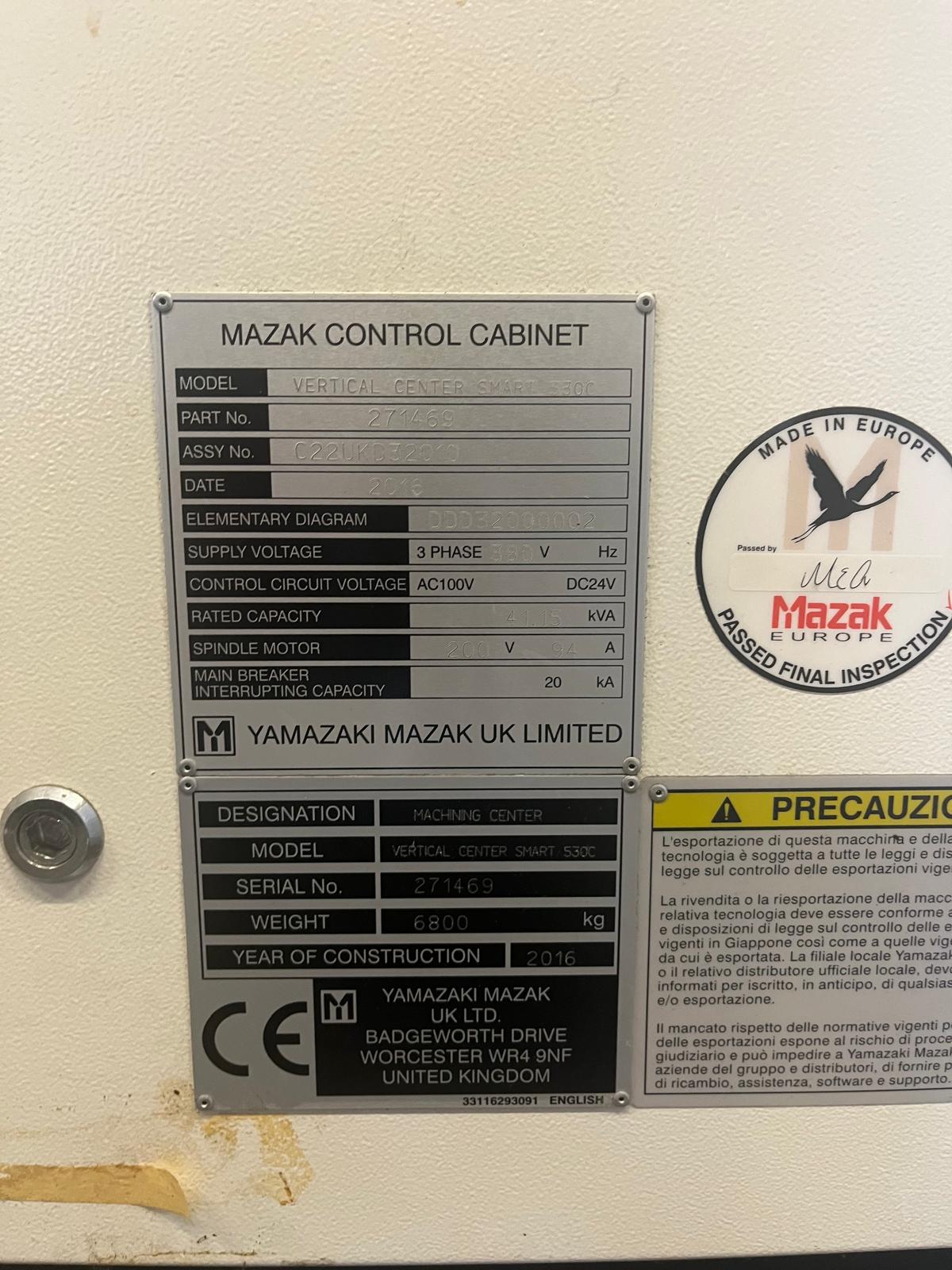 Centro di lavoro verticale MAZAK SMART 530C