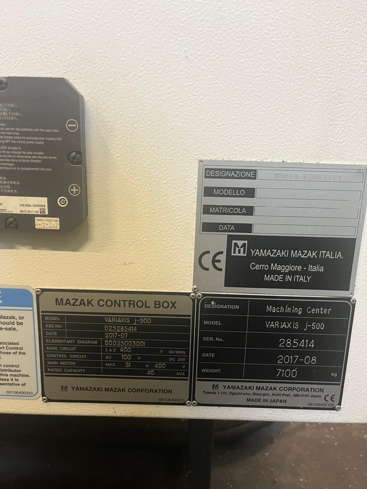 Centro di lavoro verticale MAZAK VARIAXIS J5000 5X