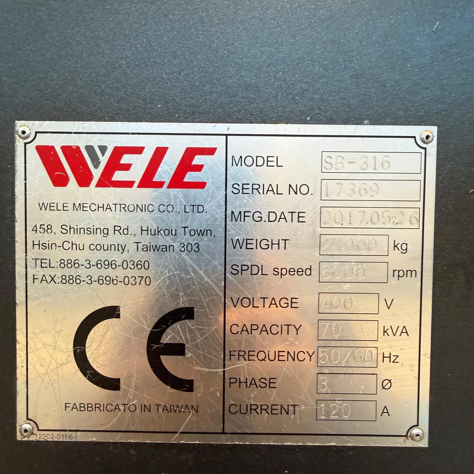 Centro di lavoro verticale WELE SB-316