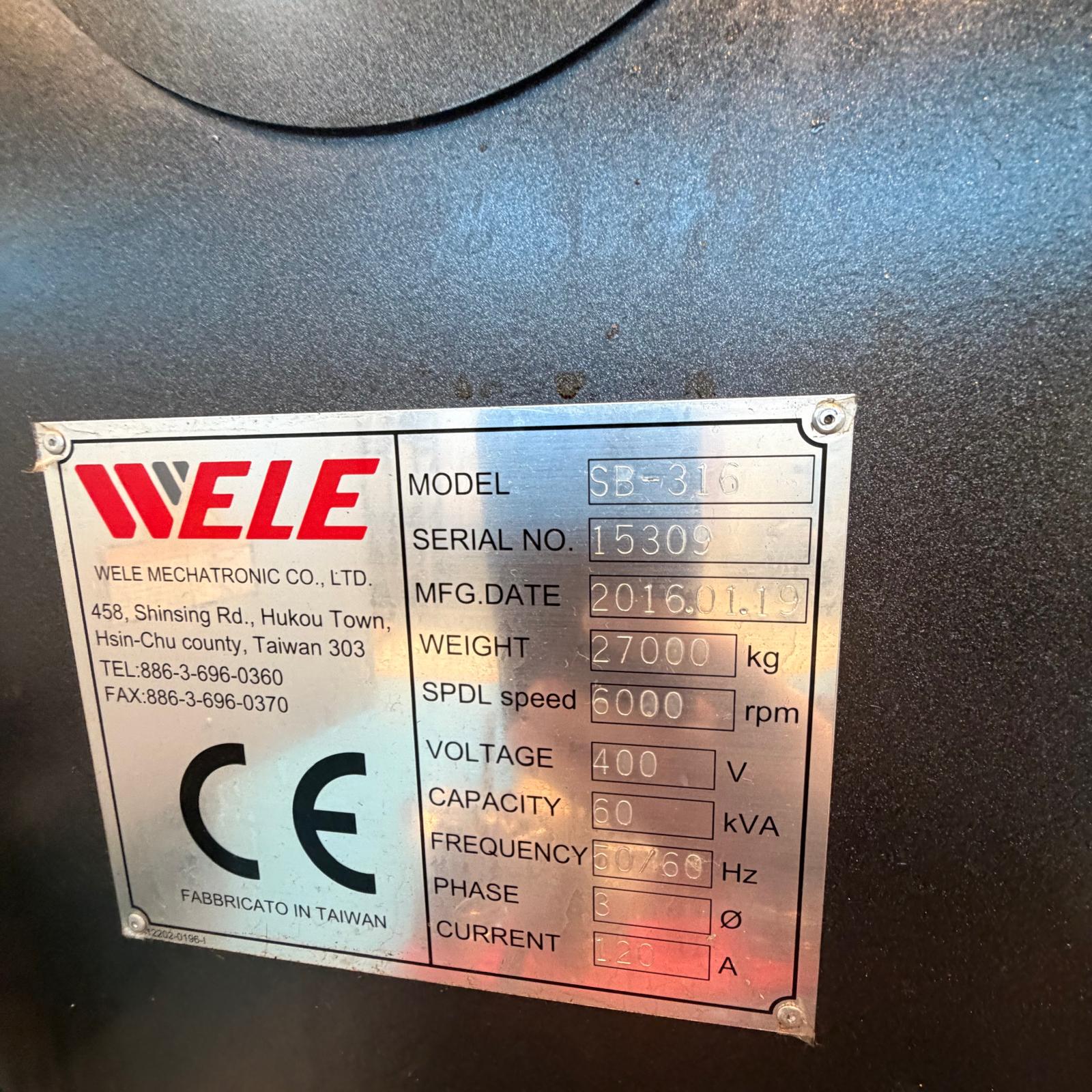 Centro di lavoro verticale WELE SB-316