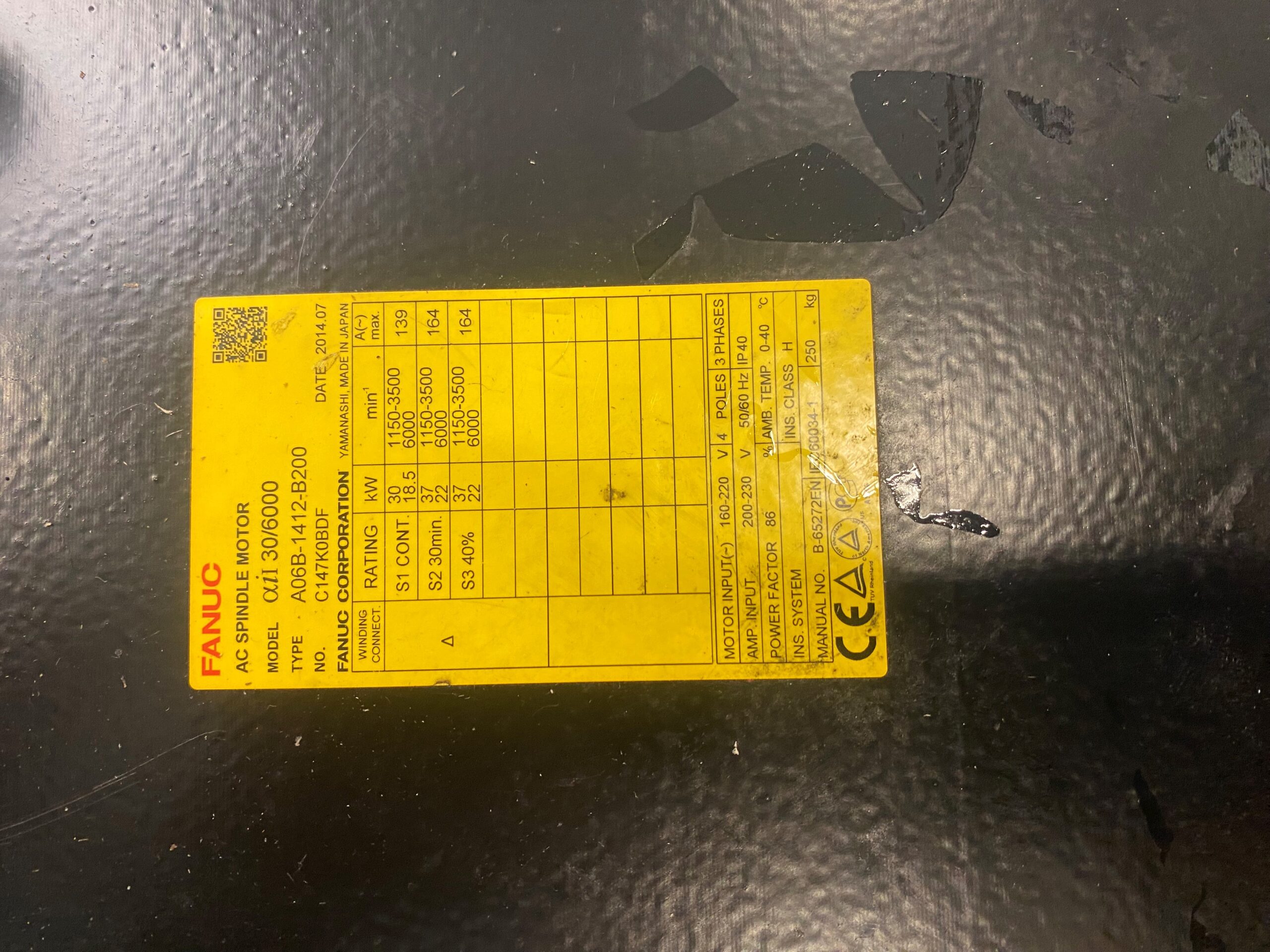 Motore Fanuc AC-SP-ALPHA IL 40/7000-BO